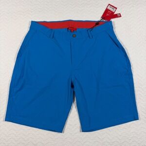 NWT REDVANLY Hanover Short 9 Ibiza Blue Mens XL Performance Golf Shorts